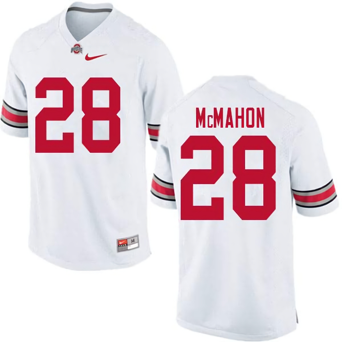 Amari McMahon Ohio State Buckeyes Men's NCAA #28 Nike White College Stitched Football Jersey AMB4456XT